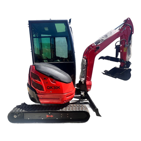 2.8 Ton Kubota Diesel Engine Mini Excavator W/ Enclosed Cab | QK30K