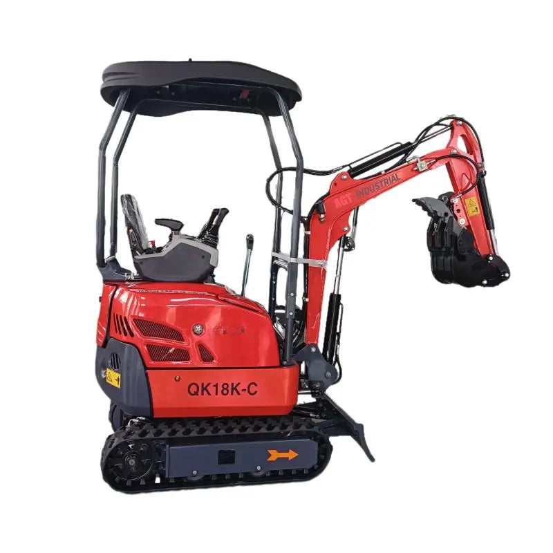 1.4 Ton, Kubota Engine Mini Excavator w/ Side Swing Boom, &amp; Hydraulic Thumb | AGT-QK18K-C