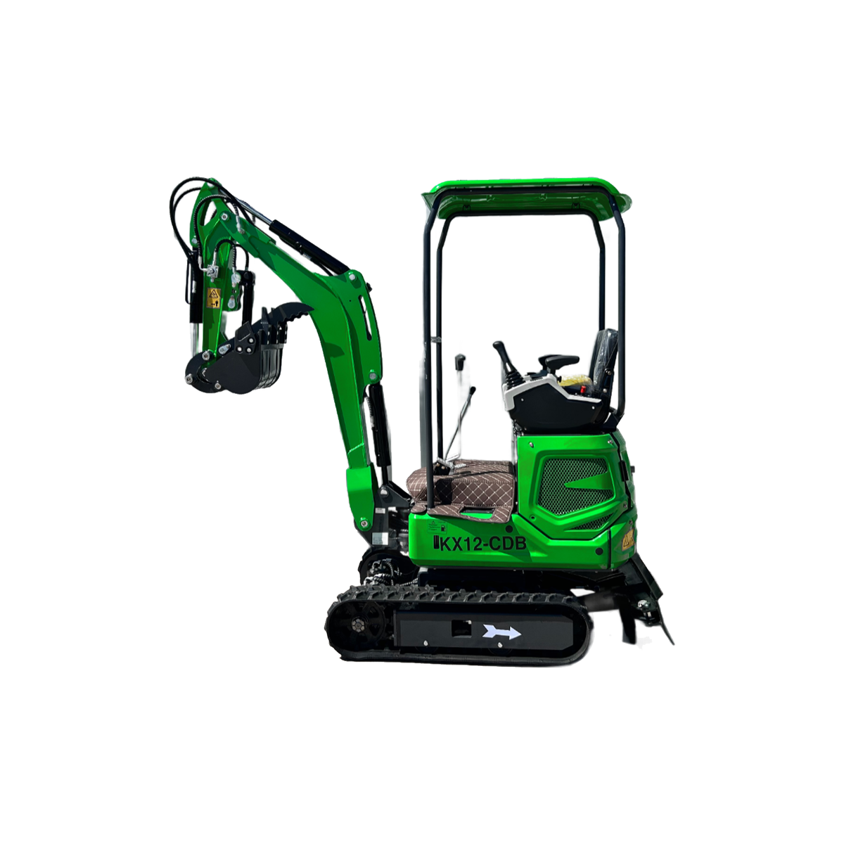 1 Ton, B&S Engine Mini Small Excavator w/ Retractable Tracks & Hydraulic Thumb | KX12-CDB