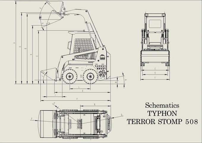 TYPHON STOMP Mini Skid Steer Gas EPA Engine USA
