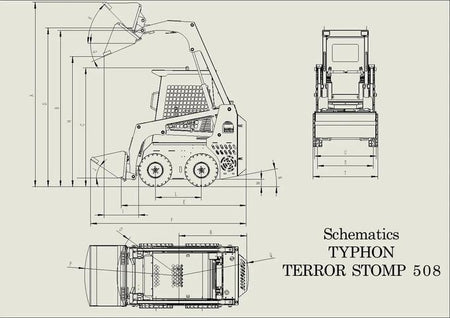 TYPHON STOMP Mini Skid Steer Gas EPA Engine USA